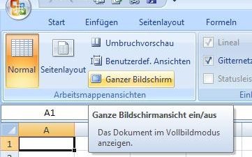 Excel In Den Vollbildmodus Schalten Computerwissen De