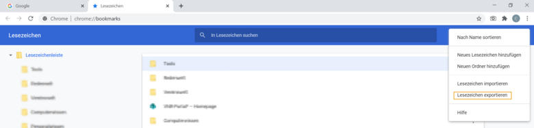 Google Chrome Lesezeichen: Finden, speichern, exportieren ...