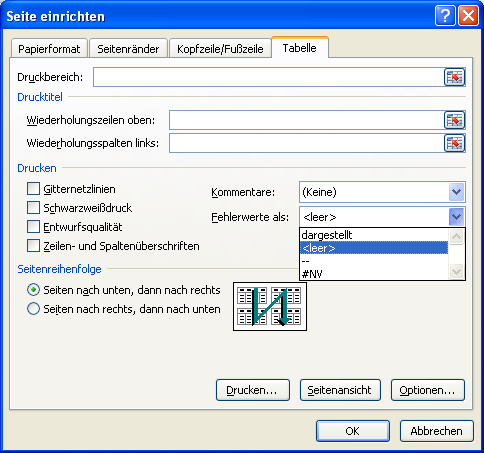 Ausdrucken Von Fehlerwerten In Excel Tabellen Unterdrucken Computerwissen De