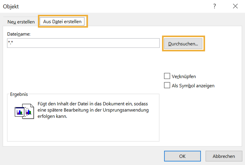 pdf datei in word einfügen mehrere seiten