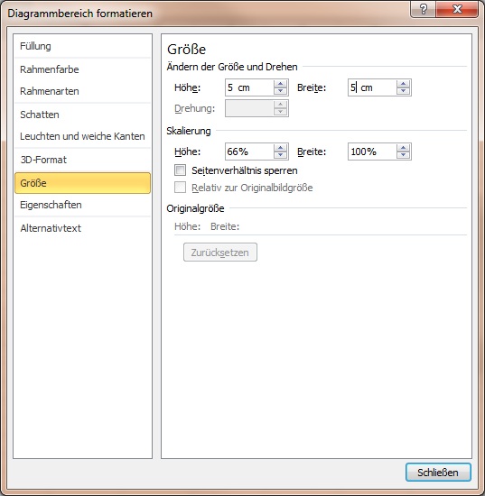 Excel Diagramme Millimetergenau Formatieren Computerwissen De