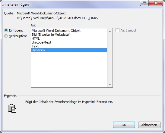 Word Dokumente Per Link Mit Excel Tabellen Verbinden Computerwissen De