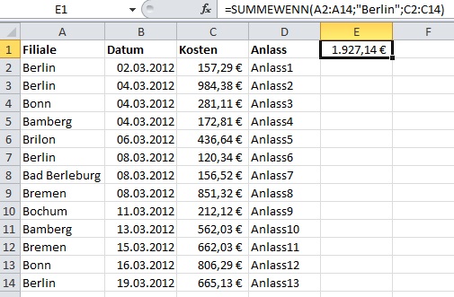 Addieren Sie Nur Zahlen Einer Bestimmten Kategorie Oder Zuordnung In Excel Computerwissen De