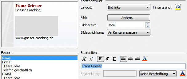 Visitenkarten Gestalten Computerwissen De